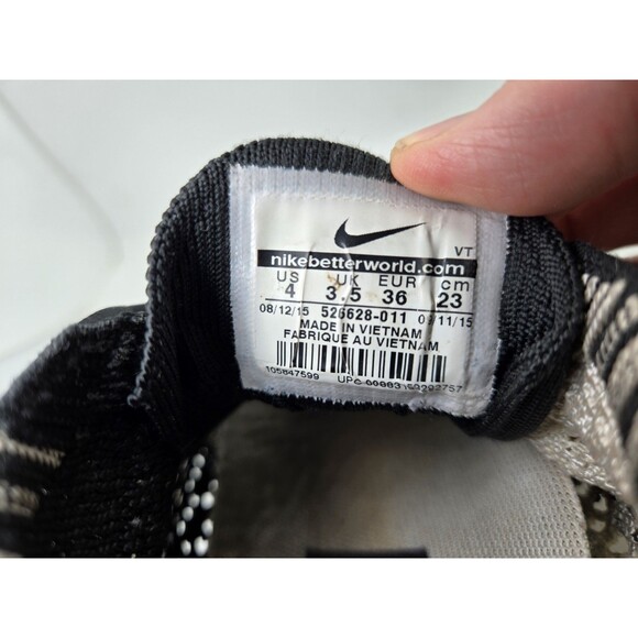 Nike Flyknit Racer Shoes Men\'s 4 Black White Volt Running Athletic Gym Sneakers main image 5